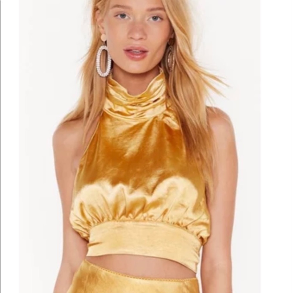 NWT 🤩 Nasty Gal backless crop top